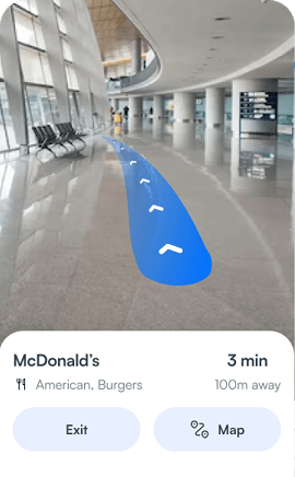AR-guided interactive map mockup